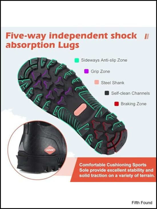 Men\'s Short Rubber Boots Waterproof Insulated Rain Boots with Comfort Sole main image 5